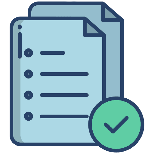 Checklist verified test exam icon