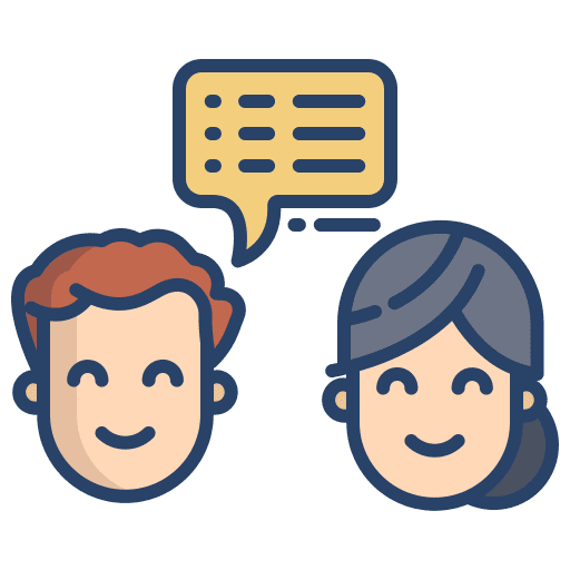 Interview people face to face interview icon