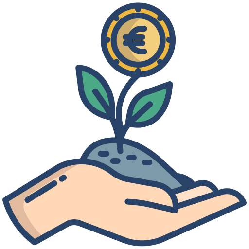 Investment currency plant investment icon