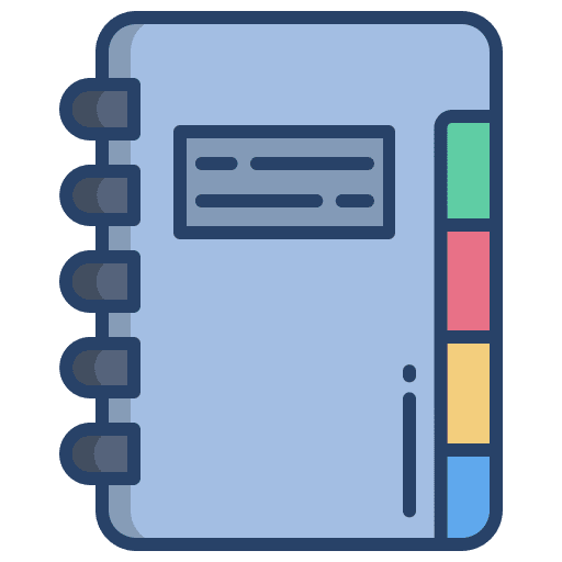 Diary study education office material icon