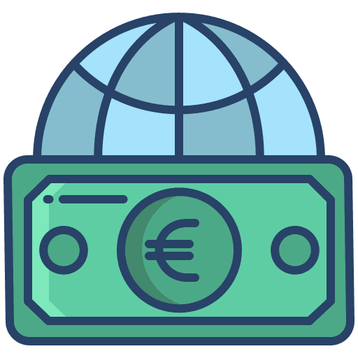 Finance banknote economy global icon
