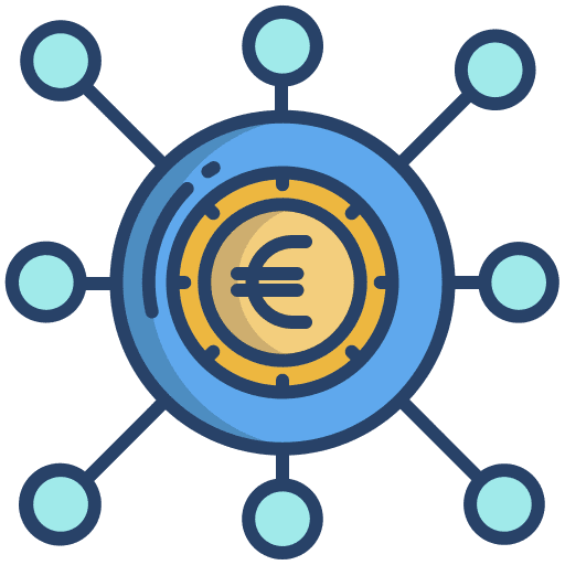 Funding euro connection funding icon