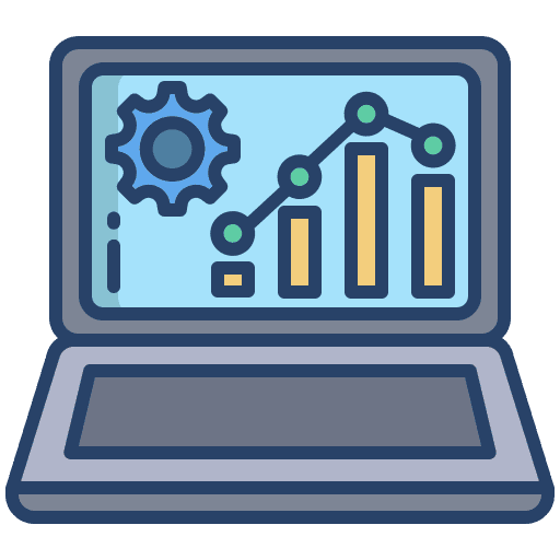 Laptop report computer electronics icon
