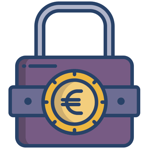 Lock bank safe locked icon