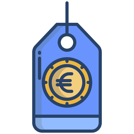 Tag tag label euro icon