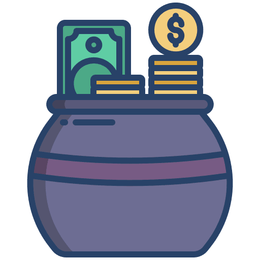 Coins business wealth dollar icon