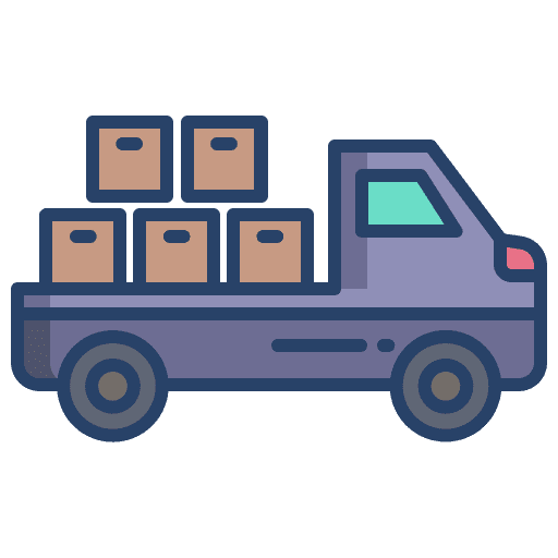 Delivery truck transportation shipment logistics icon