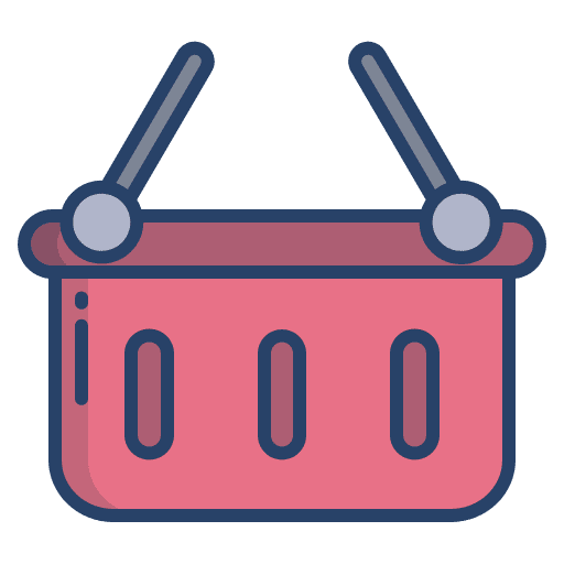 Basket shopping basket container commerce and shopping icon