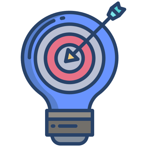Goal marketing innovation target icon
