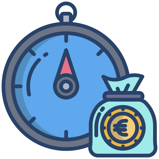 Investment business and finance timer auction icon