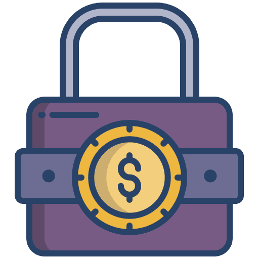Lock business and finance security safe icon