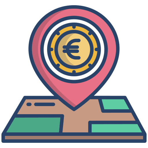 Map euro placeholder bank icon