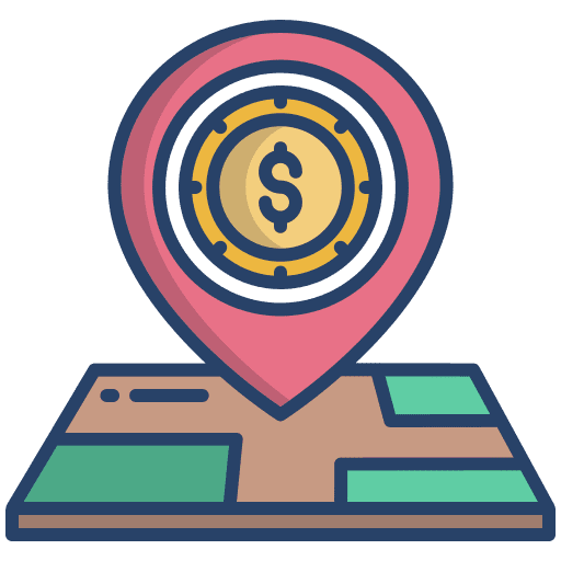 Map placeholder business maps and location icon