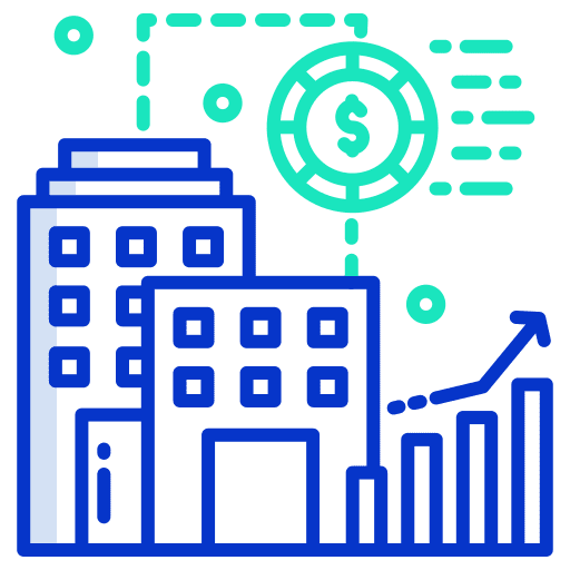 Capital real estate business and finance capital icon