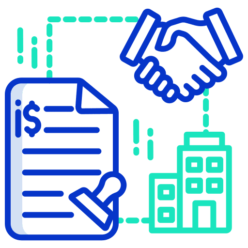 Contract office portable document format check icon