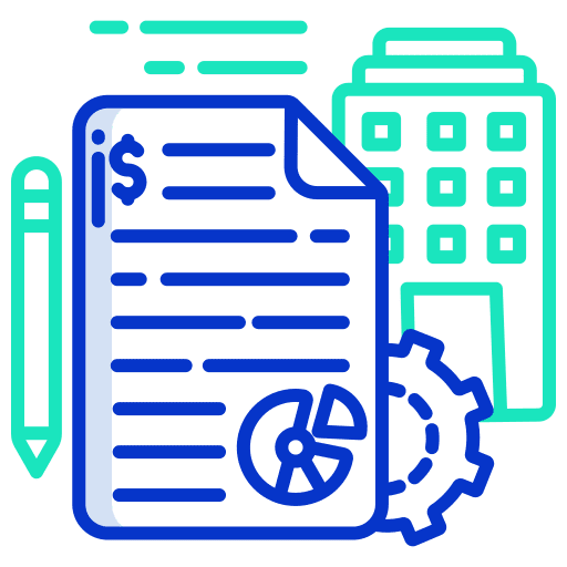 Project corporate business and finance office icon