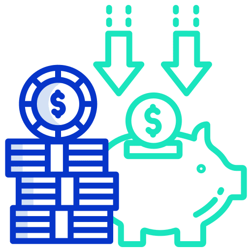 Bankrupt dollar piggy economy icon