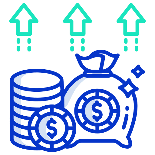 Dollar growth business and finance dollar icon