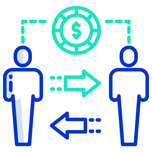 Exchange transfer exchange coin icon
