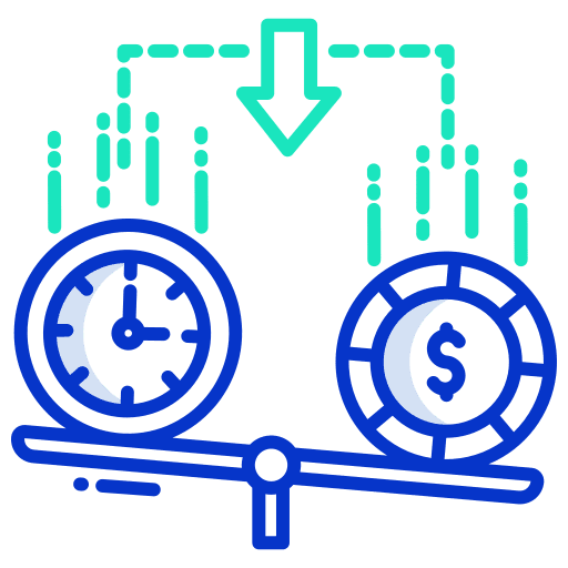 Balance money leverage coins icon