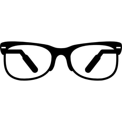 Eyeglasses with half frame eyeglass reading glass reading glasses icon