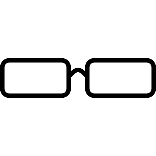 Rectangular thin eyeglasses rectangular eyeglass eyeglass eyeglasses icon