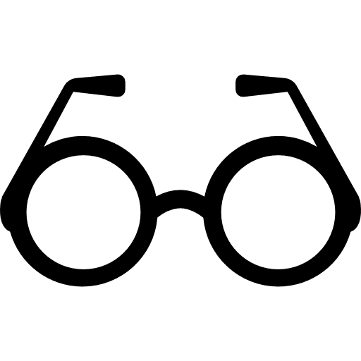 Round eyeglasses tools and utensils eyeglasses glasses icon