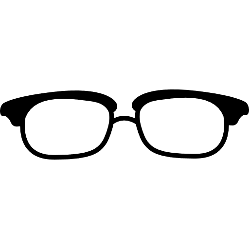 Half frame eyeglasses eyeglasses specs glasses icon