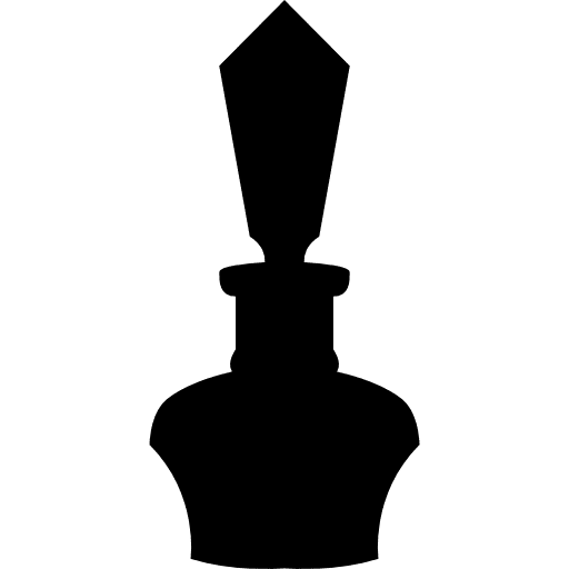 Parfum little bottle of elegant shape black silhouette shapes silhouette bottles icon