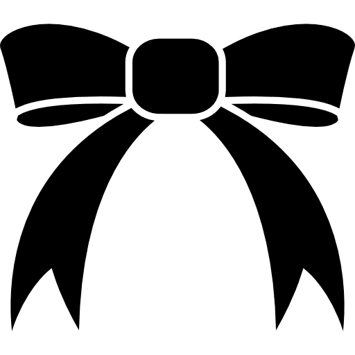 Ribbon tie with white details ribbon tie tie ribbon silhouette icon