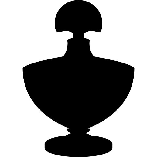 Stylish perfume bottle silhouette art stylish design icon