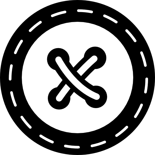 Button with cross stitch cloth button clothes button button icon