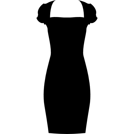 Dress elegant thin black shape dress elegance black icon