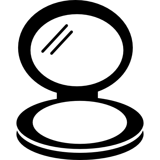 Mirror in blush circular case mirrors case mirror icon