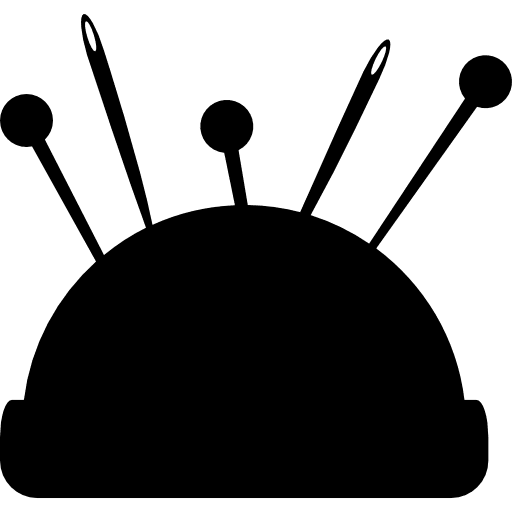 Pin cushion with several pins pin cushion pins holder icon