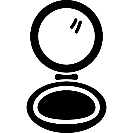 Blush makeup circular opened case blushes tools and utensils makeup icon