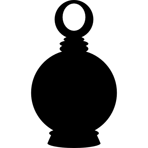 Parfum bottle of rounded shape perfume parfum personal care icon