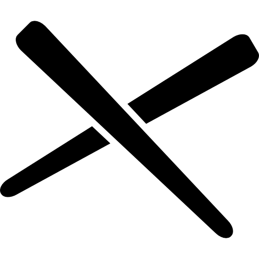 Chop sticks stick outlines cross chop sticks icon