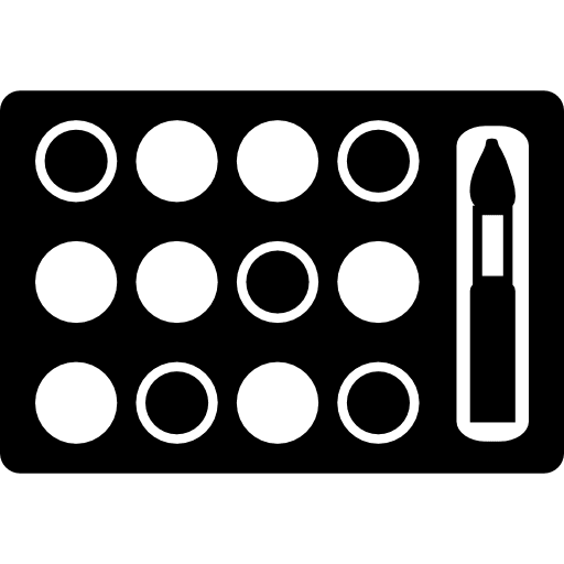 Eye shadow palette with brush fashion brush palette icon