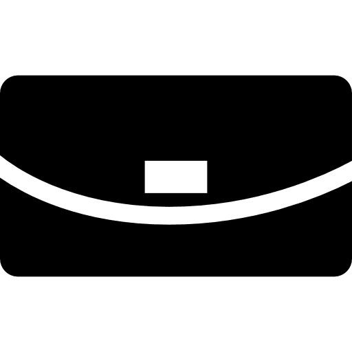 Rectangular purse with white details rectangular bag fashion purse icon