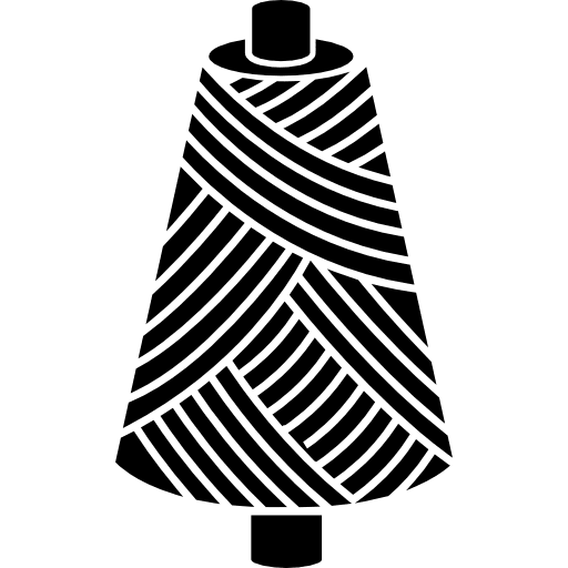 Thread tools and utensils material cones icon