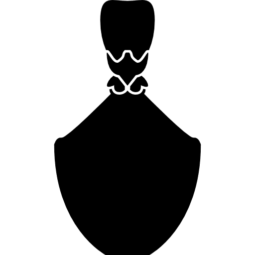 Bottle shape black stylish container icon