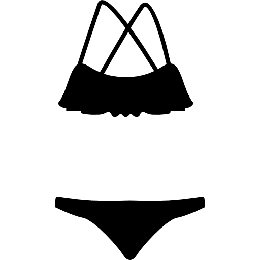 Bikini shape pieces two summer icon