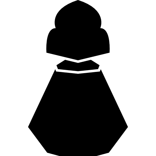 Bottle black elegant silhouette perfume shape containers icon