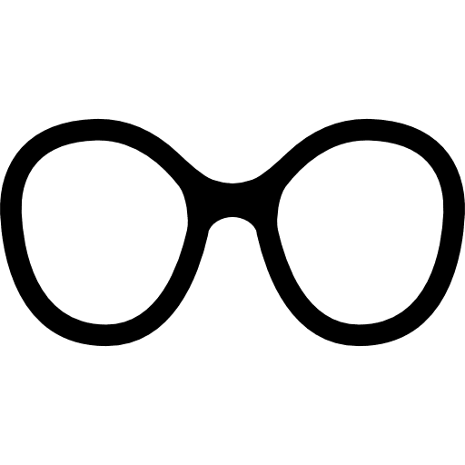 Eyeglasses of rounded big shape tools tool vision icon