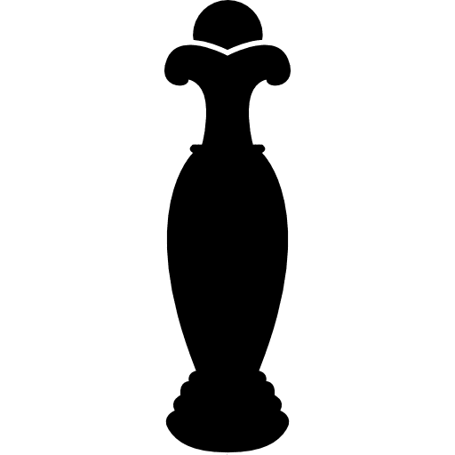 Jar of elegant tall shape thin ornamental jars icon