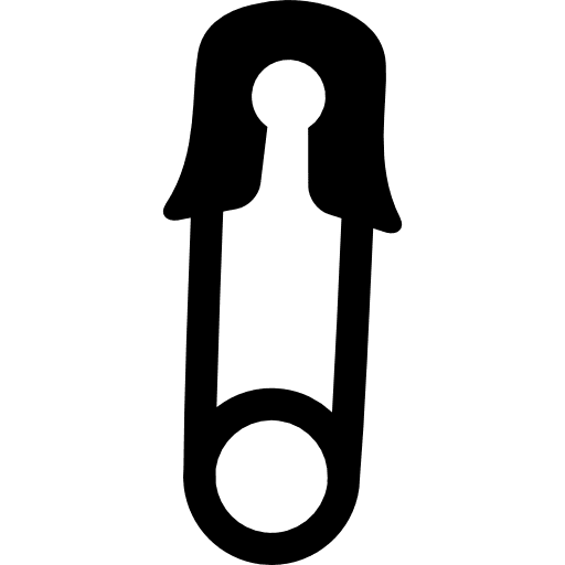 Security pin shape security pin secure icon