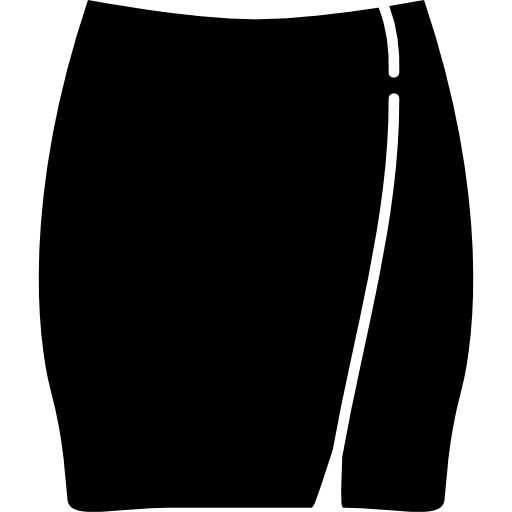 Skirt with white lining black skirt stylish skirts icon