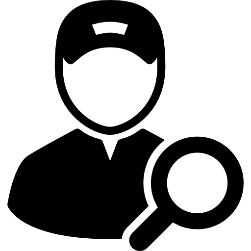 Job search searching worker magnifying glass icon Job search searching worker magnifying glass icon