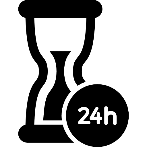 24 hours support sand clock clock watch icon 24 hours support sand clock clock watch icon